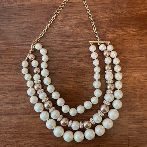 Kate Spade Parlour Pearl Triple Strand Necklaace